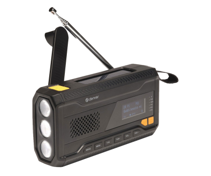 Radio i budzik Denver Radio solarne Denver SCD-2033 z lampką i funkcją SOS